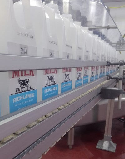 local dairy & creamery bottling line