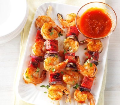 watermelon shrimp kabobs